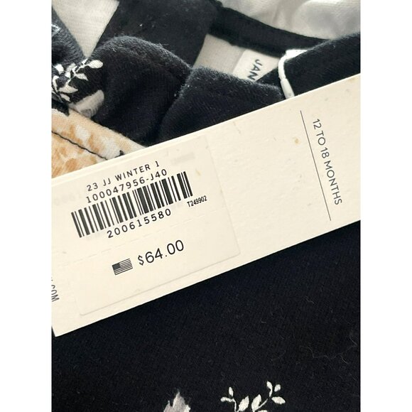 Janie And Jack 12-18 Months Floral Velvet Baby Dress Puff Sleeves NWT - Picture 4 of 4